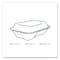 Vegware Nourish Molded Fiber Takeout Containers, 6.1 x 9 x 2.9, Natural, Sugarcane, PK200 VA-SH89N - alternate 5